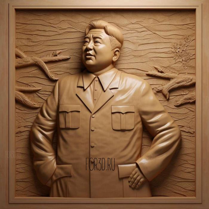 kim jong 3 stl model for CNC